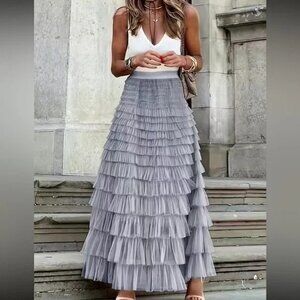 90s Boho Mesh Maxi Skirt (XXL) main image 0